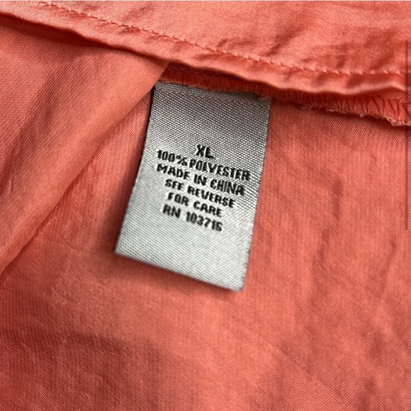 SIGNATURE BY LARRY LEVINE | Coral 🪸 Pink Flutter Sleeve Top - Picture 6 of 9